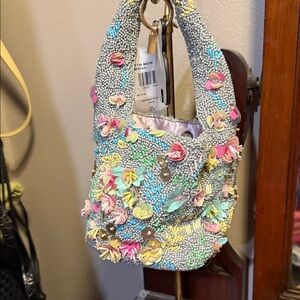 NWT Colorful Beaded Women's Bag